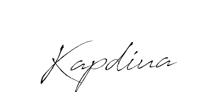Create a beautiful signature design for name Kapdiua. With this signature (Antro_Vectra) fonts, you can make a handwritten signature for free. Kapdiua signature style 6 images and pictures png