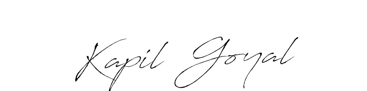 This is the best signature style for the Kapil  Goyal name. Also you like these signature font (Antro_Vectra). Mix name signature. Kapil  Goyal signature style 6 images and pictures png