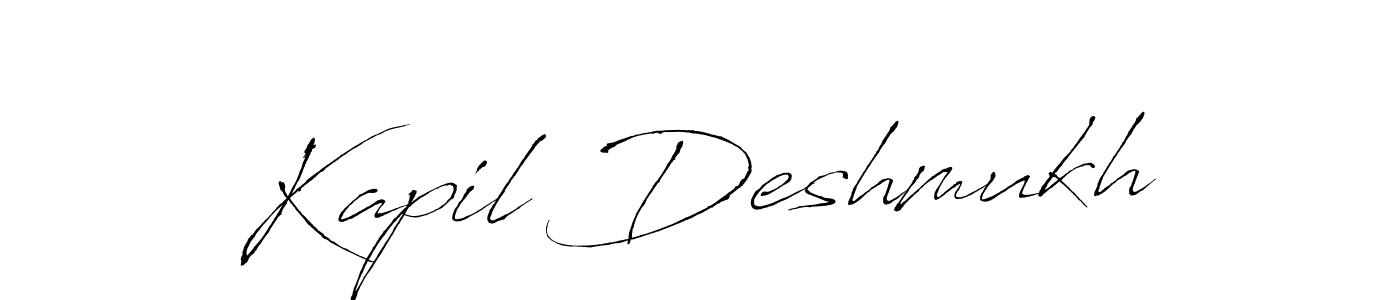 How to make Kapil Deshmukh name signature. Use Antro_Vectra style for creating short signs online. This is the latest handwritten sign. Kapil Deshmukh signature style 6 images and pictures png