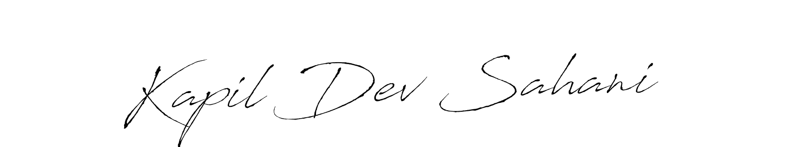 How to make Kapil Dev Sahani name signature. Use Antro_Vectra style for creating short signs online. This is the latest handwritten sign. Kapil Dev Sahani signature style 6 images and pictures png