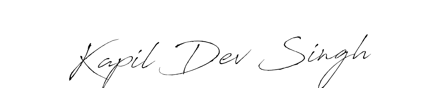 How to make Kapil Dev Singh name signature. Use Antro_Vectra style for creating short signs online. This is the latest handwritten sign. Kapil Dev Singh signature style 6 images and pictures png