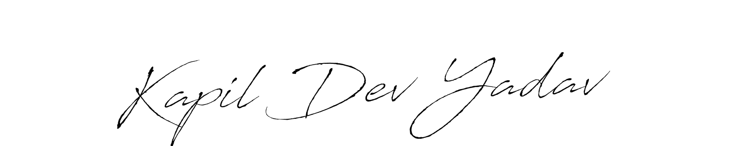 How to make Kapil Dev Yadav signature? Antro_Vectra is a professional autograph style. Create handwritten signature for Kapil Dev Yadav name. Kapil Dev Yadav signature style 6 images and pictures png