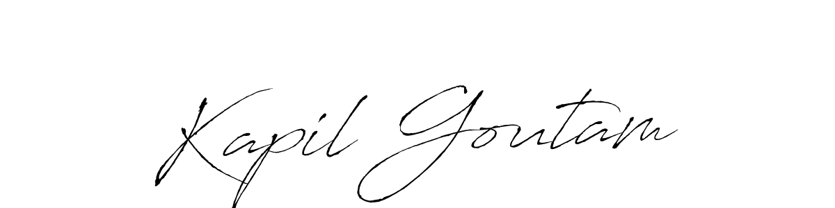 The best way (Antro_Vectra) to make a short signature is to pick only two or three words in your name. The name Kapil Goutam include a total of six letters. For converting this name. Kapil Goutam signature style 6 images and pictures png