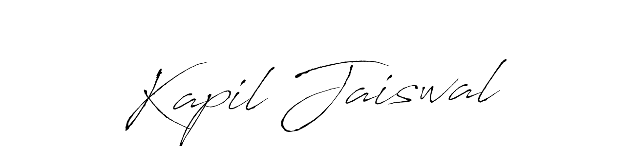 How to make Kapil Jaiswal name signature. Use Antro_Vectra style for creating short signs online. This is the latest handwritten sign. Kapil Jaiswal signature style 6 images and pictures png