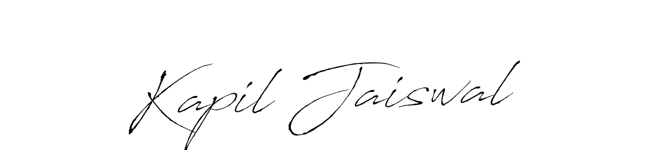 Make a beautiful signature design for name Kapil Jaiswal. With this signature (Antro_Vectra) style, you can create a handwritten signature for free. Kapil Jaiswal signature style 6 images and pictures png