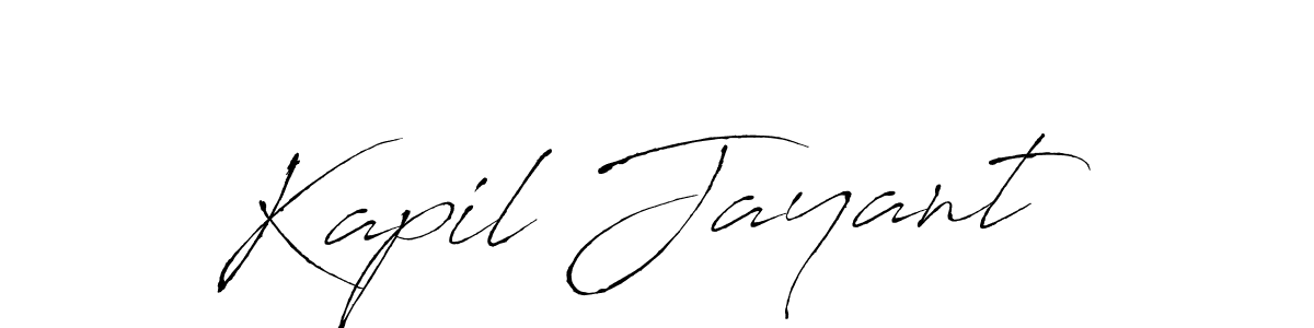 Make a beautiful signature design for name Kapil Jayant. With this signature (Antro_Vectra) style, you can create a handwritten signature for free. Kapil Jayant signature style 6 images and pictures png