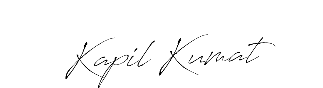 How to make Kapil Kumat name signature. Use Antro_Vectra style for creating short signs online. This is the latest handwritten sign. Kapil Kumat signature style 6 images and pictures png