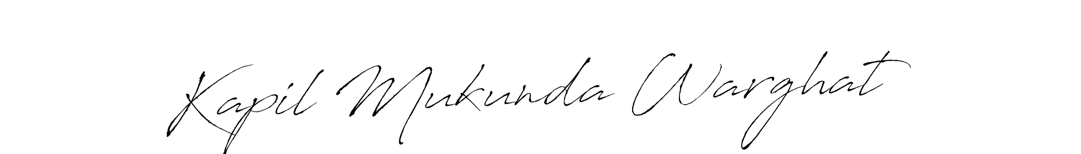 Antro_Vectra is a professional signature style that is perfect for those who want to add a touch of class to their signature. It is also a great choice for those who want to make their signature more unique. Get Kapil Mukunda Warghat name to fancy signature for free. Kapil Mukunda Warghat signature style 6 images and pictures png