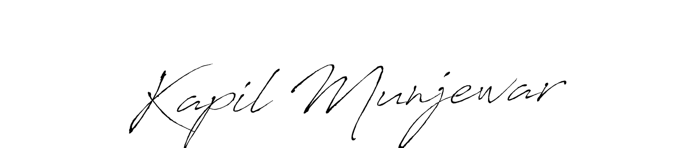 This is the best signature style for the Kapil Munjewar name. Also you like these signature font (Antro_Vectra). Mix name signature. Kapil Munjewar signature style 6 images and pictures png