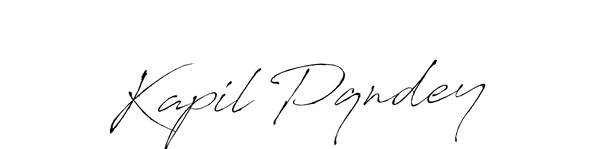 Kapil Pqndey stylish signature style. Best Handwritten Sign (Antro_Vectra) for my name. Handwritten Signature Collection Ideas for my name Kapil Pqndey. Kapil Pqndey signature style 6 images and pictures png