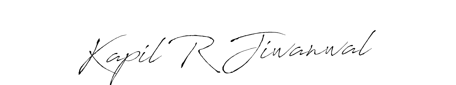 The best way (Antro_Vectra) to make a short signature is to pick only two or three words in your name. The name Kapil R Jiwanwal include a total of six letters. For converting this name. Kapil R Jiwanwal signature style 6 images and pictures png