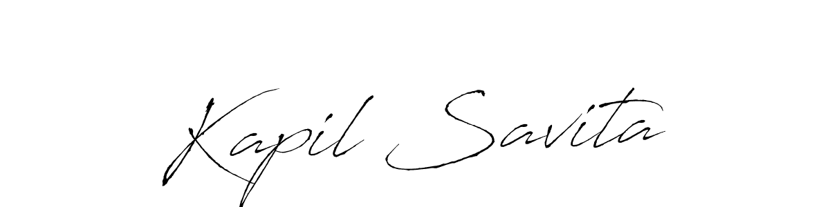How to make Kapil Savita name signature. Use Antro_Vectra style for creating short signs online. This is the latest handwritten sign. Kapil Savita signature style 6 images and pictures png