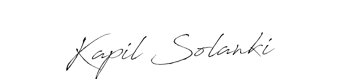 How to make Kapil Solanki signature? Antro_Vectra is a professional autograph style. Create handwritten signature for Kapil Solanki name. Kapil Solanki signature style 6 images and pictures png