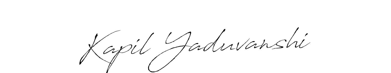 The best way (Antro_Vectra) to make a short signature is to pick only two or three words in your name. The name Kapil Yaduvanshi include a total of six letters. For converting this name. Kapil Yaduvanshi signature style 6 images and pictures png