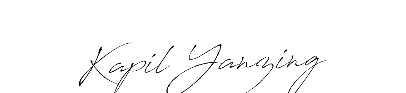 Similarly Antro_Vectra is the best handwritten signature design. Signature creator online .You can use it as an online autograph creator for name Kapil Yanzing. Kapil Yanzing signature style 6 images and pictures png