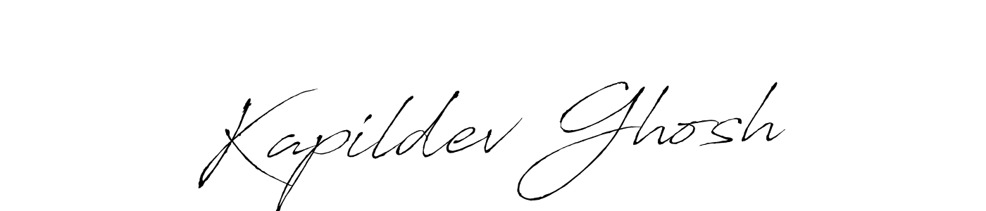 How to make Kapildev Ghosh name signature. Use Antro_Vectra style for creating short signs online. This is the latest handwritten sign. Kapildev Ghosh signature style 6 images and pictures png