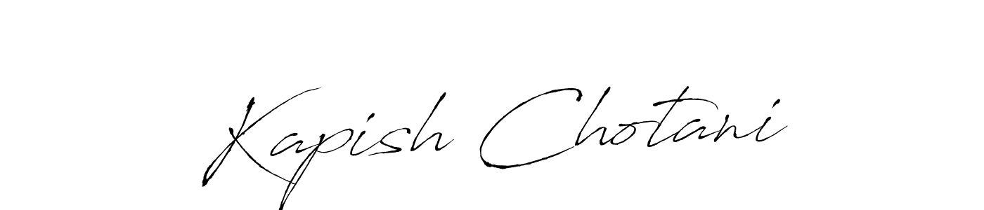 This is the best signature style for the Kapish Chotani name. Also you like these signature font (Antro_Vectra). Mix name signature. Kapish Chotani signature style 6 images and pictures png