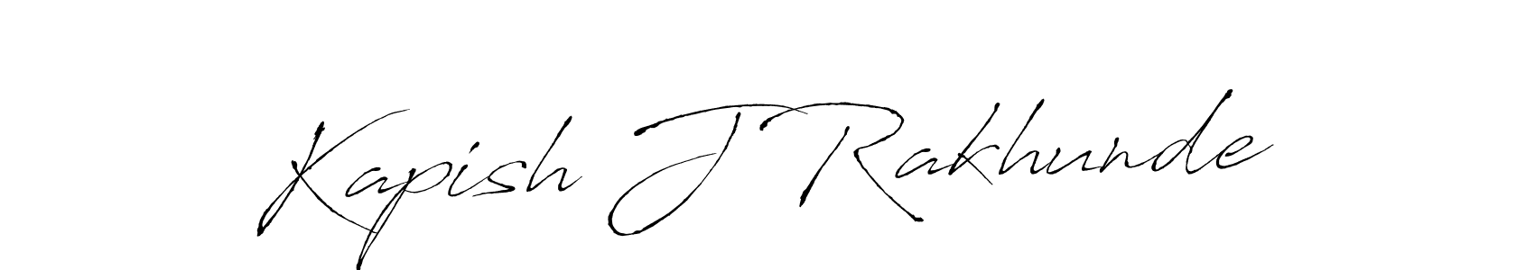 Also we have Kapish J Rakhunde name is the best signature style. Create professional handwritten signature collection using Antro_Vectra autograph style. Kapish J Rakhunde signature style 6 images and pictures png