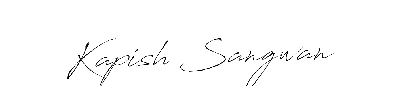 The best way (Antro_Vectra) to make a short signature is to pick only two or three words in your name. The name Kapish Sangwan include a total of six letters. For converting this name. Kapish Sangwan signature style 6 images and pictures png