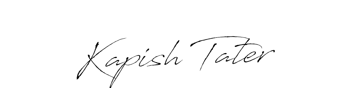 The best way (Antro_Vectra) to make a short signature is to pick only two or three words in your name. The name Kapish Tater include a total of six letters. For converting this name. Kapish Tater signature style 6 images and pictures png