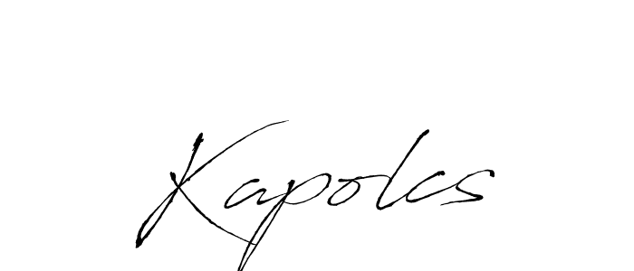 Make a short Kapolcs signature style. Manage your documents anywhere anytime using Antro_Vectra. Create and add eSignatures, submit forms, share and send files easily. Kapolcs signature style 6 images and pictures png