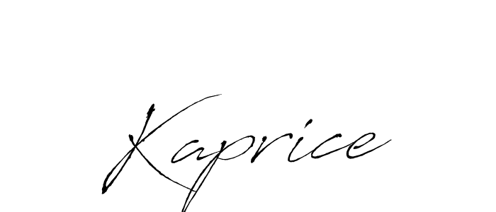 How to make Kaprice signature? Antro_Vectra is a professional autograph style. Create handwritten signature for Kaprice name. Kaprice signature style 6 images and pictures png