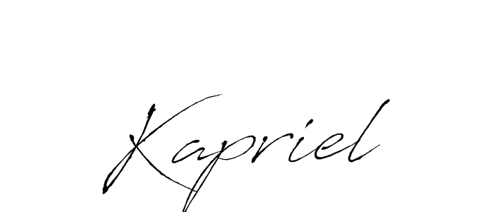 Make a beautiful signature design for name Kapriel. Use this online signature maker to create a handwritten signature for free. Kapriel signature style 6 images and pictures png