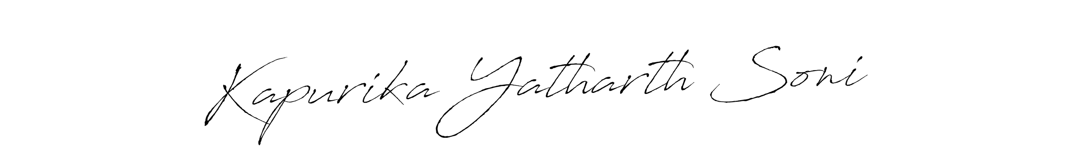 How to make Kapurika Yatharth Soni signature? Antro_Vectra is a professional autograph style. Create handwritten signature for Kapurika Yatharth Soni name. Kapurika Yatharth Soni signature style 6 images and pictures png