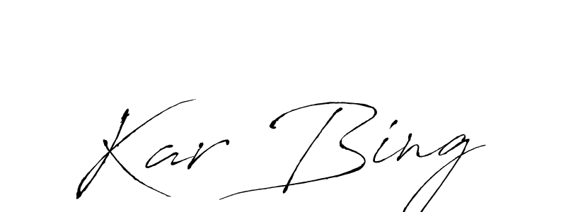 You should practise on your own different ways (Antro_Vectra) to write your name (Kar Bing) in signature. don't let someone else do it for you. Kar Bing signature style 6 images and pictures png