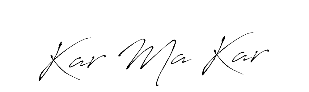 How to make Kar Ma Kar name signature. Use Antro_Vectra style for creating short signs online. This is the latest handwritten sign. Kar Ma Kar signature style 6 images and pictures png