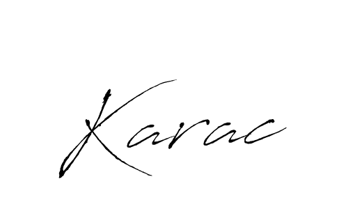 Design your own signature with our free online signature maker. With this signature software, you can create a handwritten (Antro_Vectra) signature for name Karac. Karac signature style 6 images and pictures png