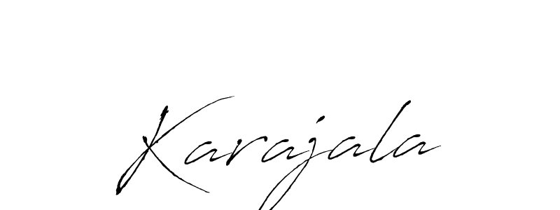 Design your own signature with our free online signature maker. With this signature software, you can create a handwritten (Antro_Vectra) signature for name Karajala. Karajala signature style 6 images and pictures png