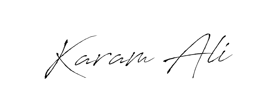 Design your own signature with our free online signature maker. With this signature software, you can create a handwritten (Antro_Vectra) signature for name Karam Ali. Karam Ali signature style 6 images and pictures png