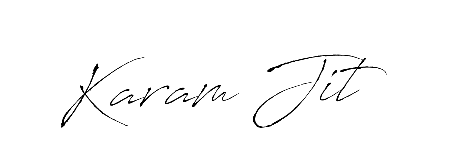 Design your own signature with our free online signature maker. With this signature software, you can create a handwritten (Antro_Vectra) signature for name Karam Jit. Karam Jit signature style 6 images and pictures png