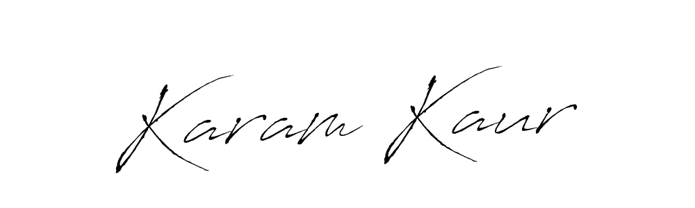 How to make Karam Kaur name signature. Use Antro_Vectra style for creating short signs online. This is the latest handwritten sign. Karam Kaur signature style 6 images and pictures png