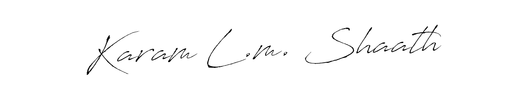 How to make Karam L.m. Shaath signature? Antro_Vectra is a professional autograph style. Create handwritten signature for Karam L.m. Shaath name. Karam L.m. Shaath signature style 6 images and pictures png