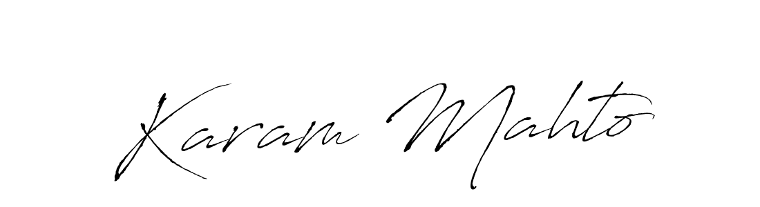 Design your own signature with our free online signature maker. With this signature software, you can create a handwritten (Antro_Vectra) signature for name Karam Mahto. Karam Mahto signature style 6 images and pictures png
