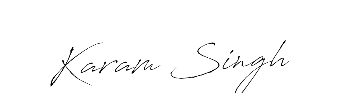 Make a beautiful signature design for name Karam Singh. With this signature (Antro_Vectra) style, you can create a handwritten signature for free. Karam Singh signature style 6 images and pictures png