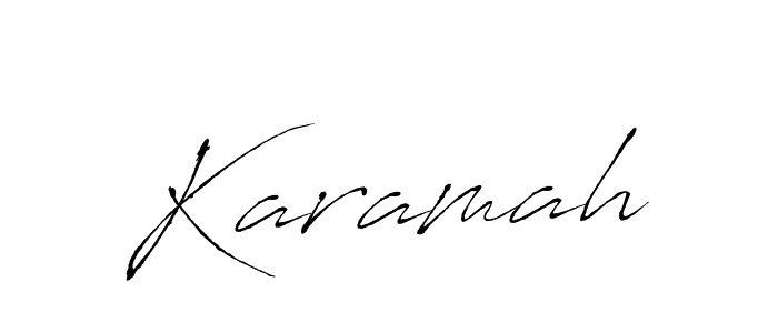 Make a beautiful signature design for name Karamah. With this signature (Antro_Vectra) style, you can create a handwritten signature for free. Karamah signature style 6 images and pictures png