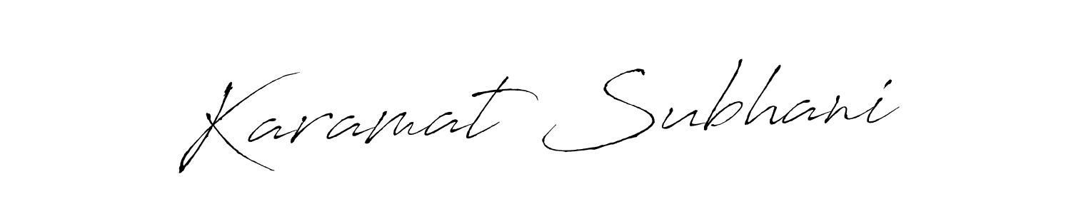 It looks lik you need a new signature style for name Karamat Subhani. Design unique handwritten (Antro_Vectra) signature with our free signature maker in just a few clicks. Karamat Subhani signature style 6 images and pictures png