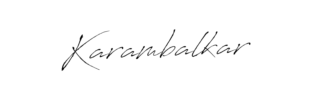 Karambalkar stylish signature style. Best Handwritten Sign (Antro_Vectra) for my name. Handwritten Signature Collection Ideas for my name Karambalkar. Karambalkar signature style 6 images and pictures png