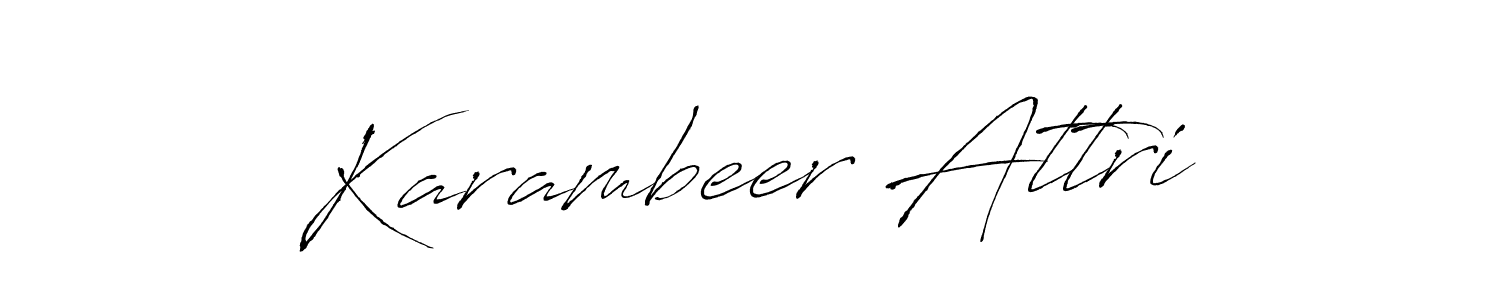 Also You can easily find your signature by using the search form. We will create Karambeer Attri name handwritten signature images for you free of cost using Antro_Vectra sign style. Karambeer Attri signature style 6 images and pictures png