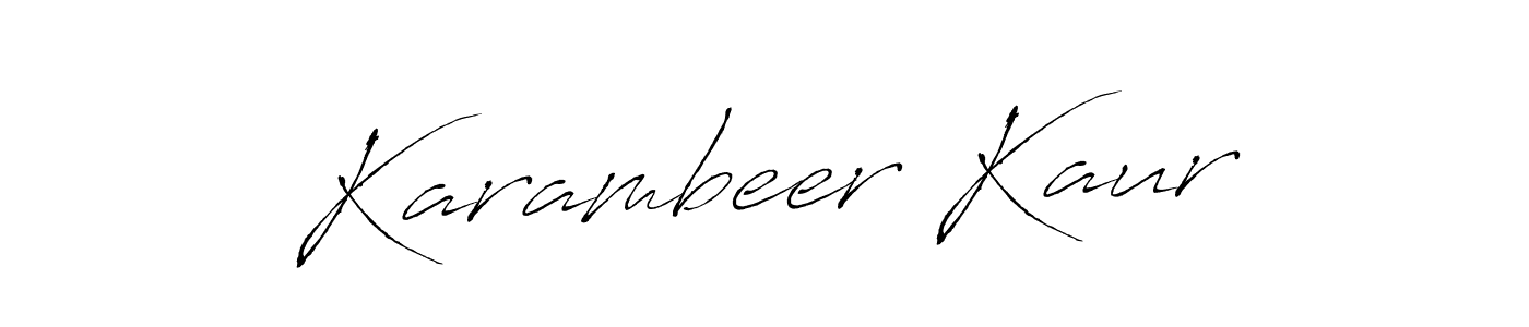 You should practise on your own different ways (Antro_Vectra) to write your name (Karambeer Kaur) in signature. don't let someone else do it for you. Karambeer Kaur signature style 6 images and pictures png