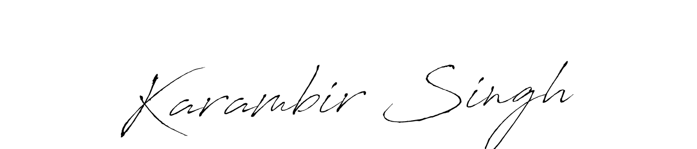 Use a signature maker to create a handwritten signature online. With this signature software, you can design (Antro_Vectra) your own signature for name Karambir Singh. Karambir Singh signature style 6 images and pictures png