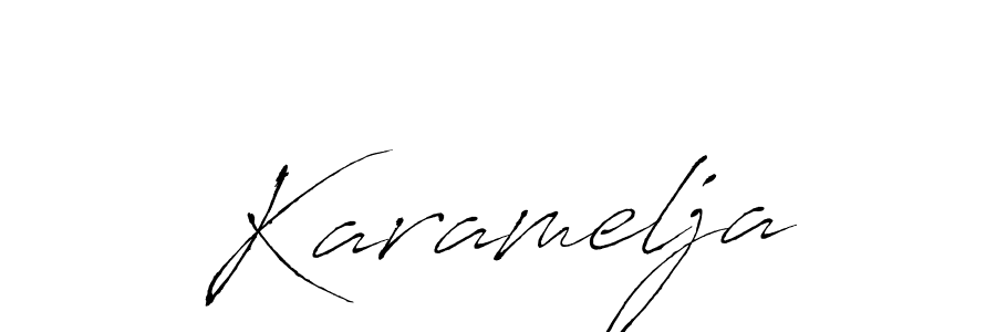 Use a signature maker to create a handwritten signature online. With this signature software, you can design (Antro_Vectra) your own signature for name Karamelja. Karamelja signature style 6 images and pictures png