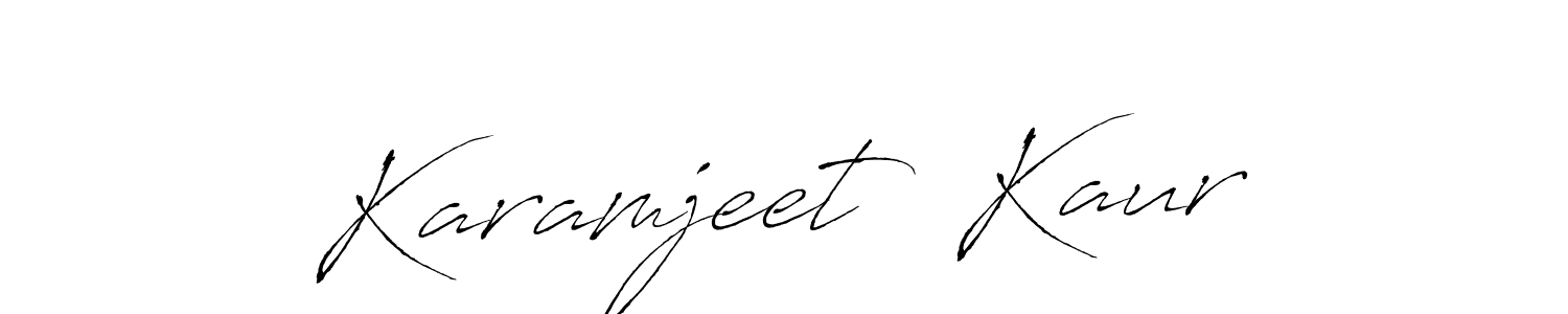 Use a signature maker to create a handwritten signature online. With this signature software, you can design (Antro_Vectra) your own signature for name Karamjeet  Kaur. Karamjeet  Kaur signature style 6 images and pictures png