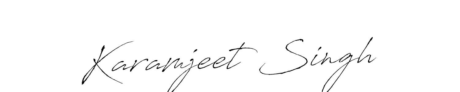 How to make Karamjeet Singh name signature. Use Antro_Vectra style for creating short signs online. This is the latest handwritten sign. Karamjeet Singh signature style 6 images and pictures png