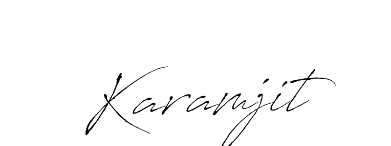 Make a beautiful signature design for name Karamjit. With this signature (Antro_Vectra) style, you can create a handwritten signature for free. Karamjit signature style 6 images and pictures png