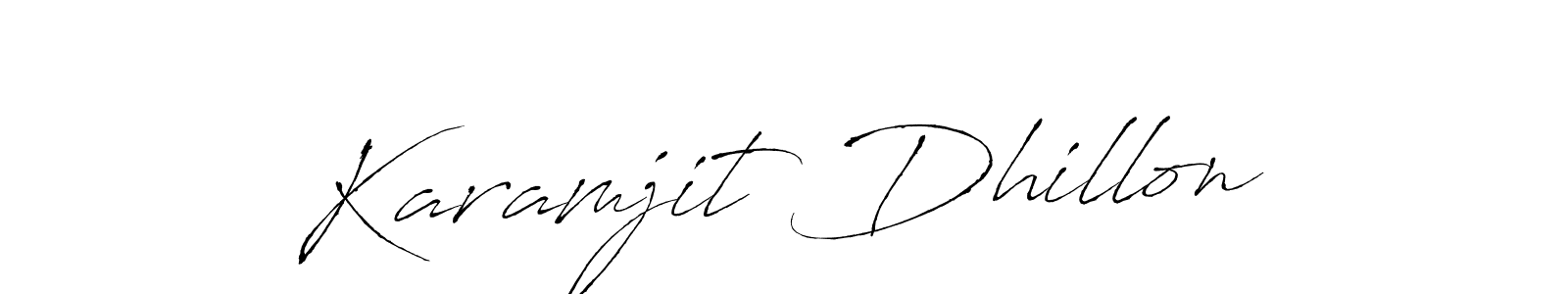 Karamjit Dhillon stylish signature style. Best Handwritten Sign (Antro_Vectra) for my name. Handwritten Signature Collection Ideas for my name Karamjit Dhillon. Karamjit Dhillon signature style 6 images and pictures png