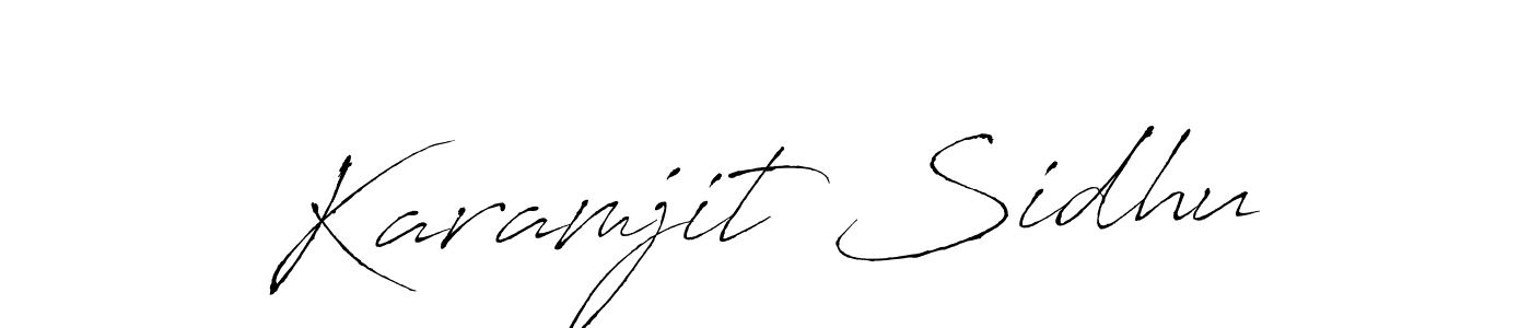 How to make Karamjit Sidhu name signature. Use Antro_Vectra style for creating short signs online. This is the latest handwritten sign. Karamjit Sidhu signature style 6 images and pictures png